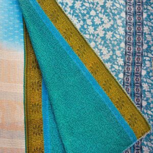 Teal Blue gold edge / Turquoise Mosaic